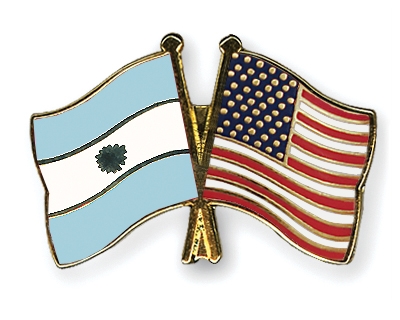 Fahnen Pins Argentinien USA