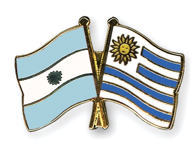 Fahnen Pins Argentinien Uruguay