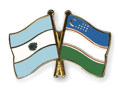 Fahnen Pins Argentinien Usbekistan