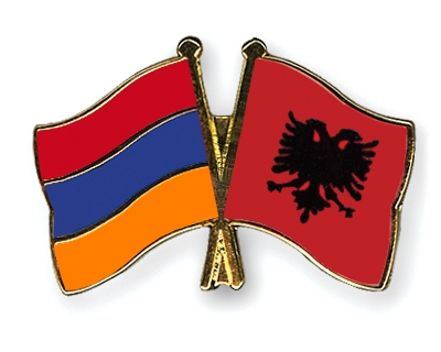 Fahnen Pins Armenien Albanien