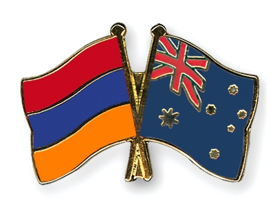Fahnen Pins Armenien Australien