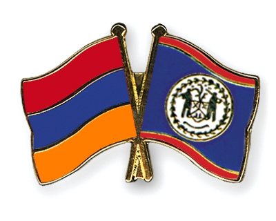 Fahnen Pins Armenien Belize