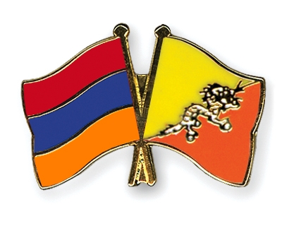 Fahnen Pins Armenien Bhutan
