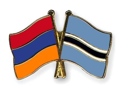 Fahnen Pins Armenien Botsuana