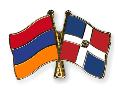 Fahnen Pins Armenien Dominikanische-Republik