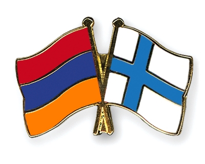 Fahnen Pins Armenien Finnland
