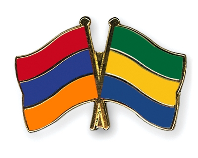 Fahnen Pins Armenien Gabun