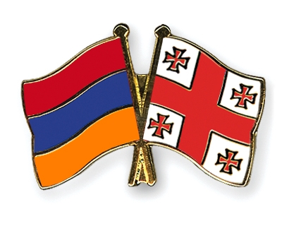 Fahnen Pins Armenien Georgien