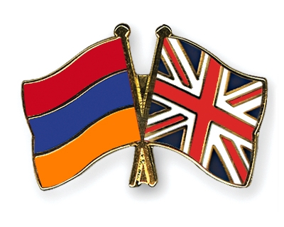 Fahnen Pins Armenien Grossbritannien