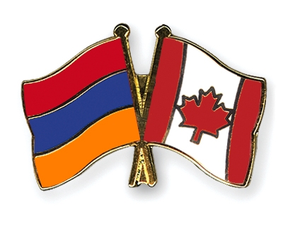 Fahnen Pins Armenien Kanada
