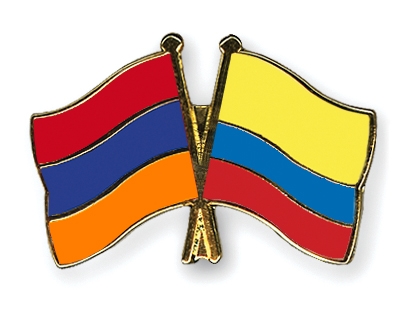 Fahnen Pins Armenien Kolumbien