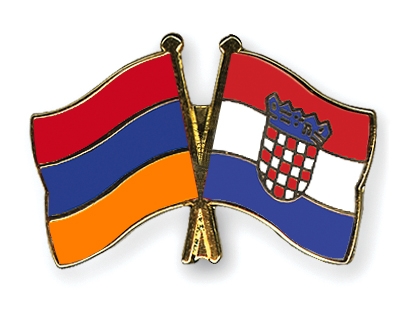 Fahnen Pins Armenien Kroatien