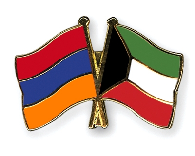 Fahnen Pins Armenien Kuwait