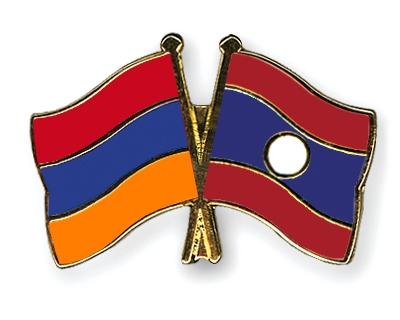Fahnen Pins Armenien Laos