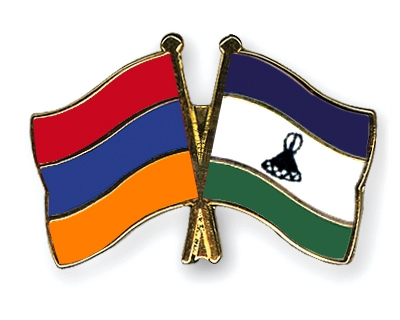 Fahnen Pins Armenien Lesotho