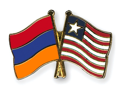 Fahnen Pins Armenien Liberia