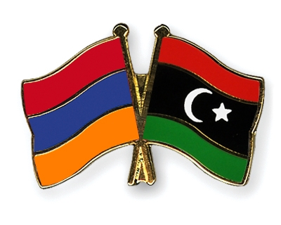 Fahnen Pins Armenien Libyen