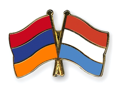 Fahnen Pins Armenien Luxemburg
