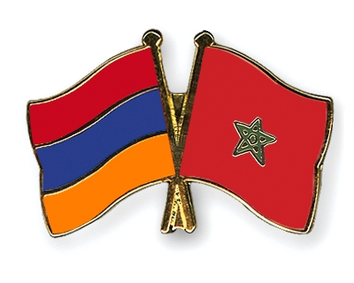 Fahnen Pins Armenien Marokko