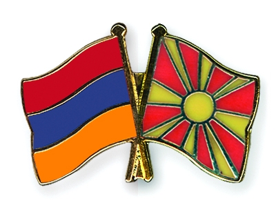 Fahnen Pins Armenien Mazedonien