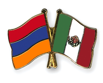 Fahnen Pins Armenien Mexiko