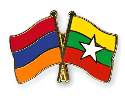 Fahnen Pins Armenien Myanmar