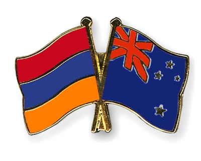 Fahnen Pins Armenien Neuseeland