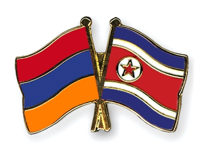Fahnen Pins Armenien Nordkorea