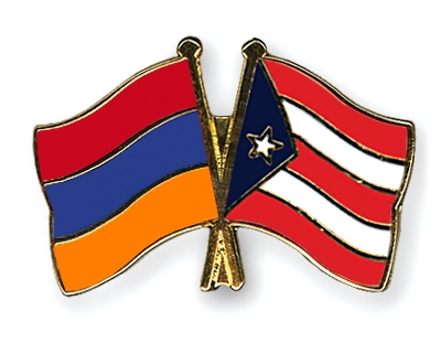 Fahnen Pins Armenien Puerto-Rico