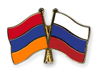 Fahnen Pins Armenien Russland