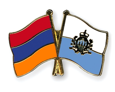 Fahnen Pins Armenien San-Marino