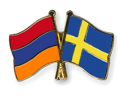 Fahnen Pins Armenien Schweden