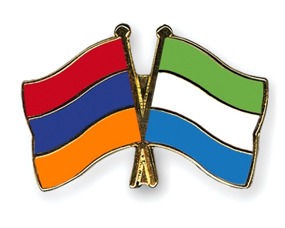 Fahnen Pins Armenien Sierra-Leone