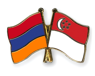 Fahnen Pins Armenien Singapur