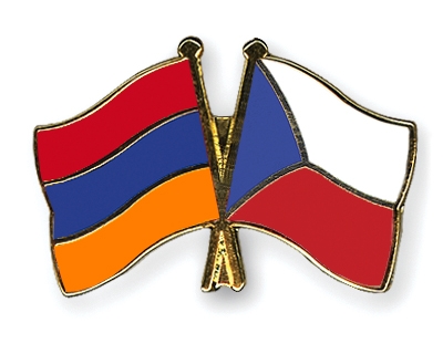 Fahnen Pins Armenien Tschechische-Republik