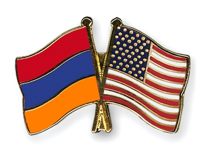 Fahnen Pins Armenien USA