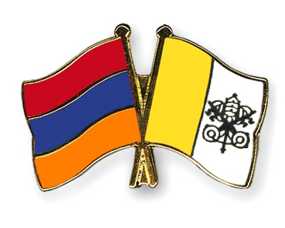 Fahnen Pins Armenien Vatikanstadt