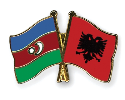 Fahnen Pins Aserbaidschan Albanien