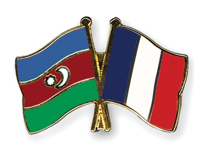 Fahnen Pins Aserbaidschan Frankreich