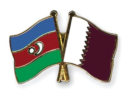 Fahnen Pins Aserbaidschan Katar