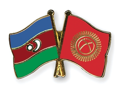 Fahnen Pins Aserbaidschan Kirgisistan