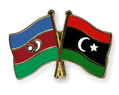 Fahnen Pins Aserbaidschan Libyen