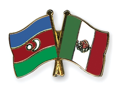 Fahnen Pins Aserbaidschan Mexiko