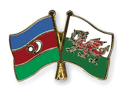 Fahnen Pins Aserbaidschan Wales