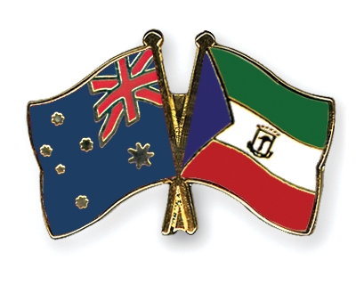 Fahnen Pins Australien quatorialguinea