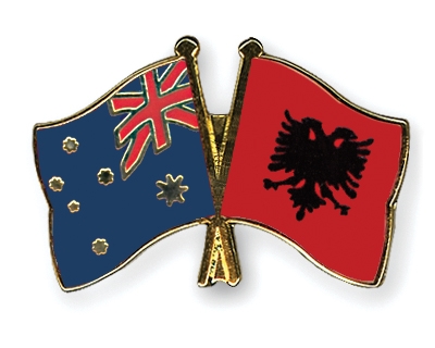 Fahnen Pins Australien Albanien