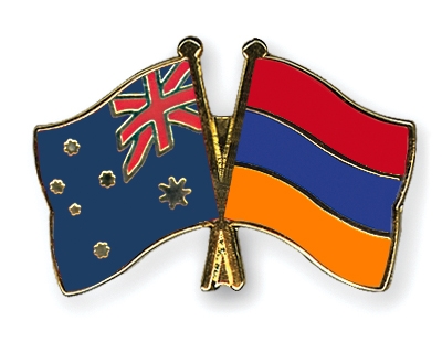 Fahnen Pins Australien Armenien