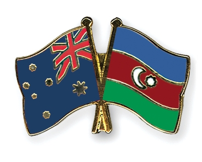 Fahnen Pins Australien Aserbaidschan