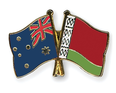 Fahnen Pins Australien Belarus