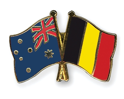 Fahnen Pins Australien Belgien